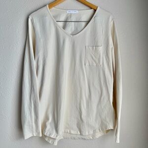 Reseller BUNDLE 3 Piece (S,M,L) Chris & Carol Off White Pocket Long Sleeve Top